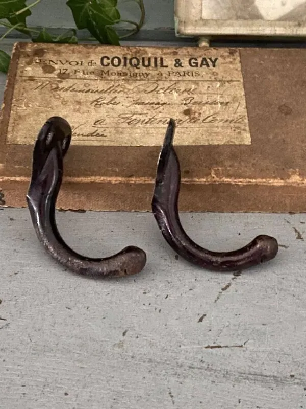 Illustration numéro 2 du produit Paire de crochets métalliques