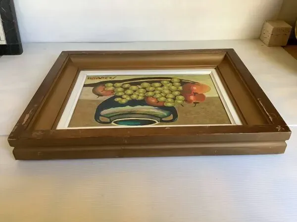 Illustration numéro 2 du produit Tableau nature morte huile sur panneau signée