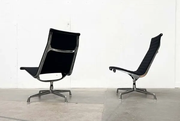Illustration numéro 2 du produit Chaises de salon pivotantes en aluminium EA 116 Mid-Century Modern par Charles et Ray Eames pour Herman Miller / Vitra, années 1960, ensemble de 2