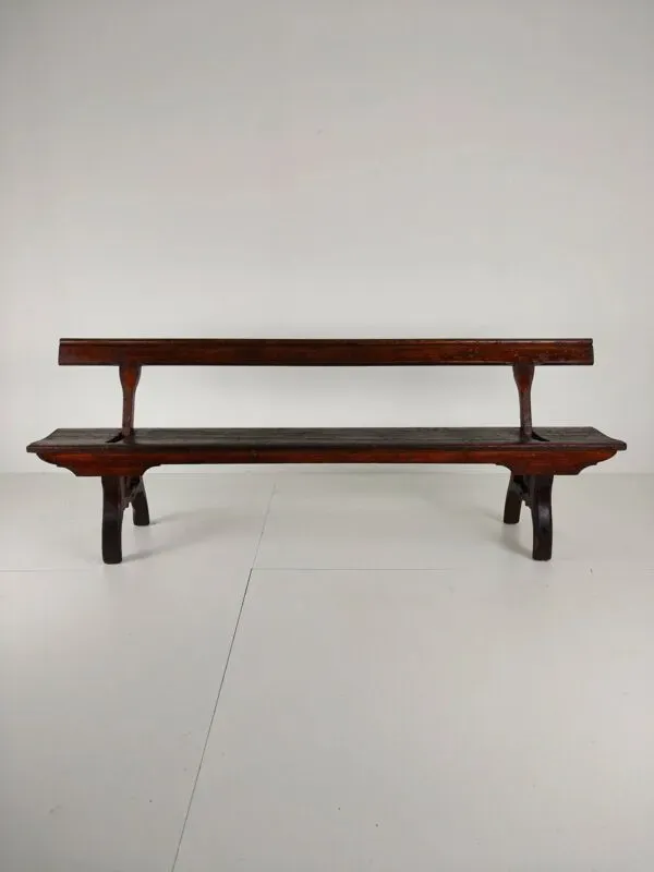 Illustration numéro 2 du produit Banc de chemin de fer victorien en pin pitchpin – Halstead’s Makers, Todmorden