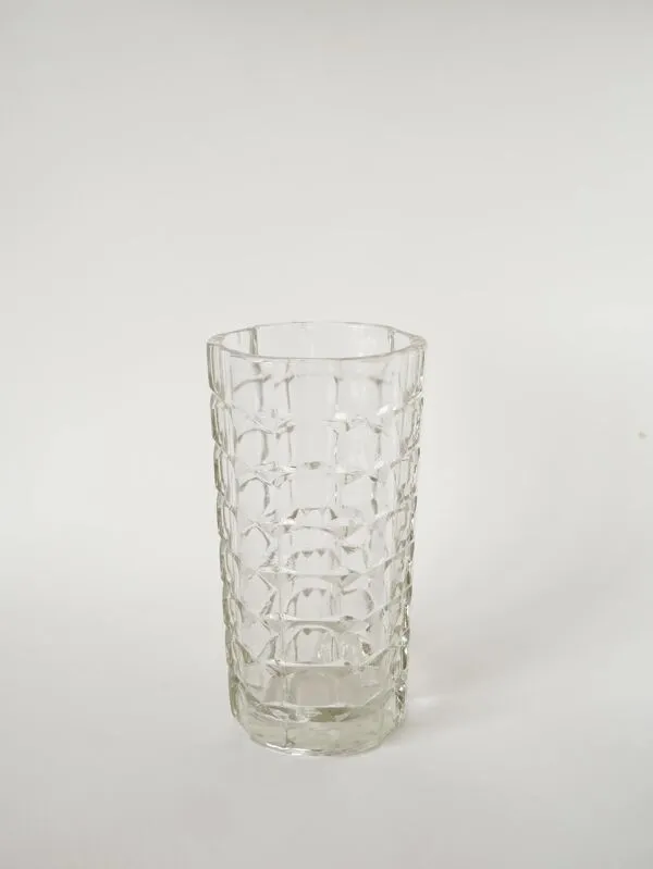 Illustration numéro 2 du produit Grand vase en verre pressé moulé, fabriqué en Italie, 1970