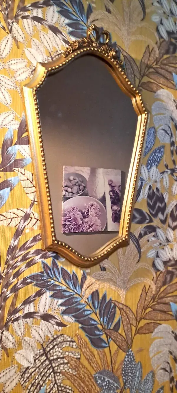 Illustration numéro 2 du produit Miroir Doré XX France Décoration vintage Cadre bois dorure classique
