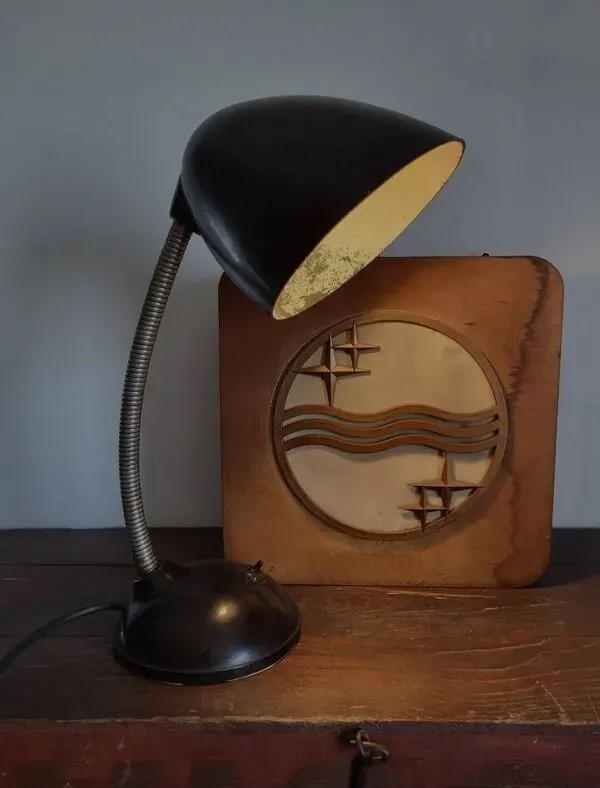 Illustration numéro 2 du produit Lampe de bureau industrielle à bakeliet, E. K. Cole, jaren 30, Tsjechië.