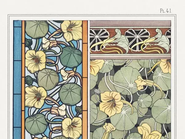 Illustration numéro 2 du produit Affiche “Capucine”, d’après une lithographie art nouveau de 1897