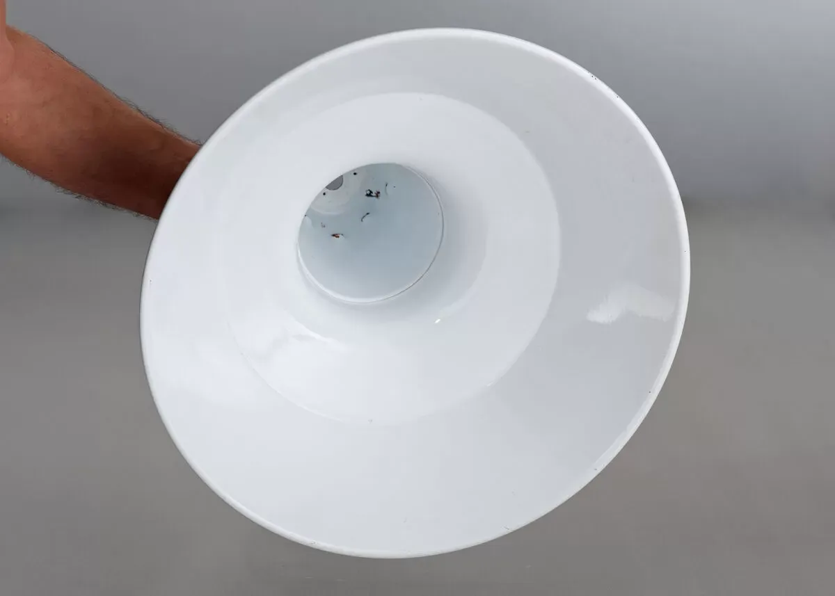 Illustration numéro 2 du produit Suspension industrielle en tôle émaillée gris anthracite 44cm XL 1960