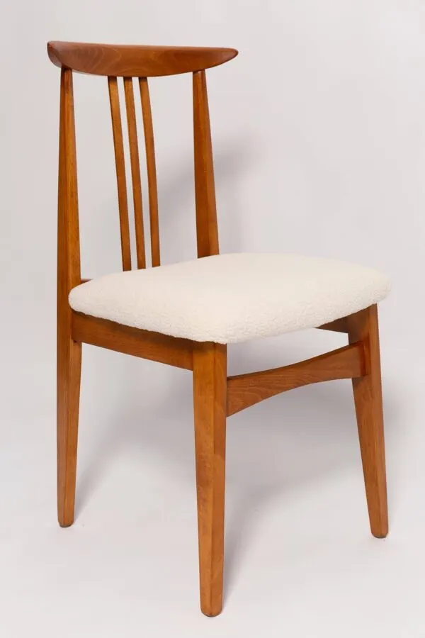 Illustration numéro 2 du produit Chaise en Bouclé ivoire crème milieu du siècle par M. Zielinski, Europe, 1960s
