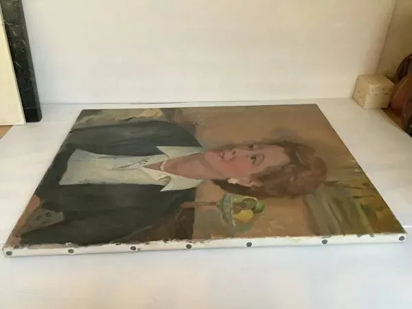 Illustration numéro 2 du produit Grand tableau portrait de femme huile sur toile signée