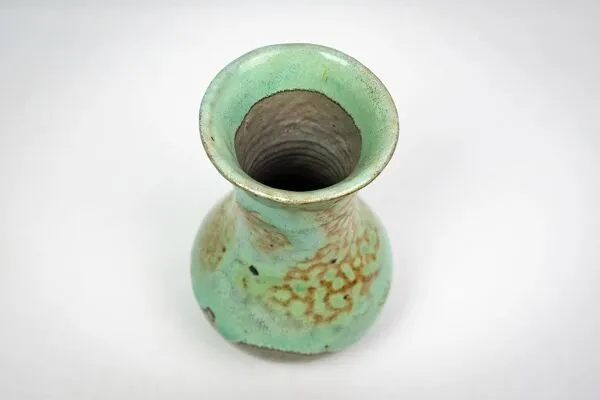 Illustration numéro 2 du produit Eugène Lion, vase en grès de Puisaye, école de Carriès, couverte turquoise