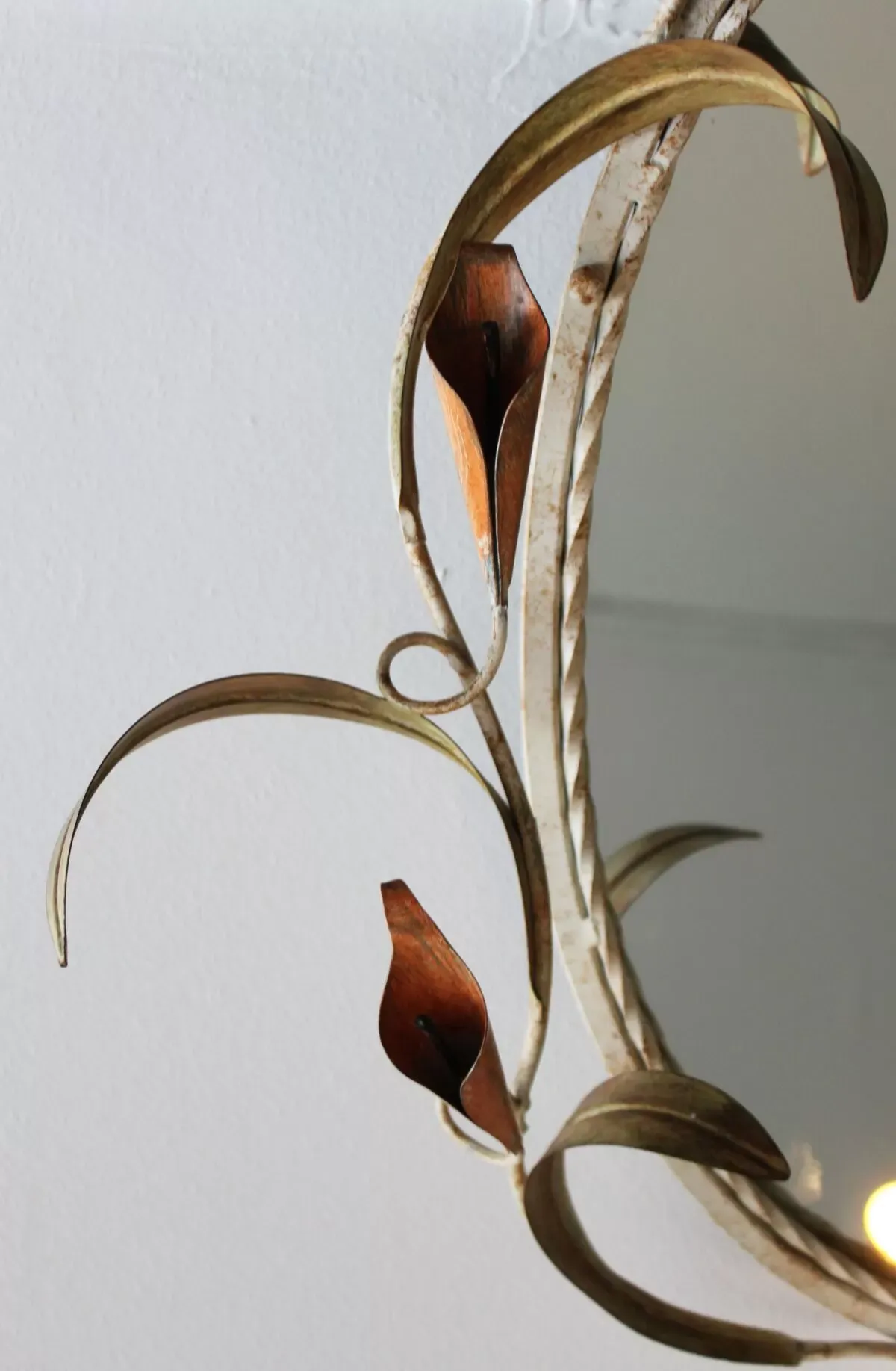 Illustration numéro 2 du produit Miroir végétal en fer forgé style art déco, 1960