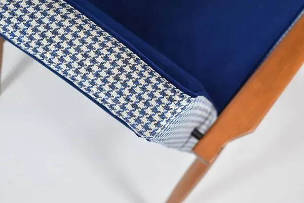 Illustration numéro 2 du produit Fauteuil vintage rénové original des années 1960, velours