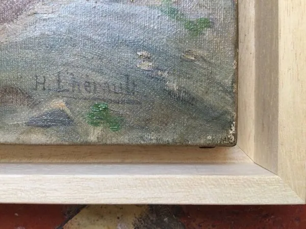 Illustration numéro 2 du produit Le tailleur de pierres.huile sur toile d’henri lhérault 1860-1928