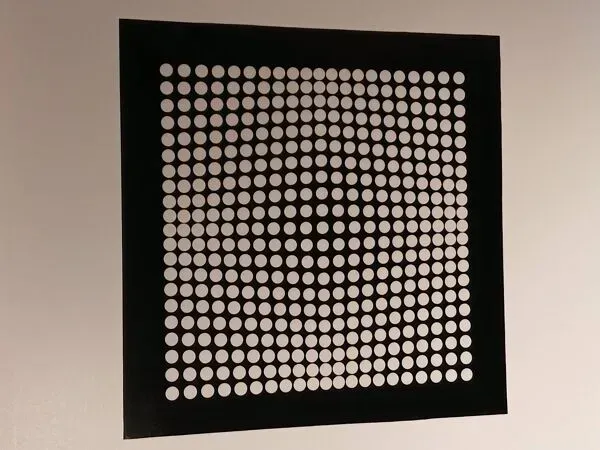 Illustration numéro 2 du produit Sérigraphie Vasarely - ''Cinétique Profonde'' - Illusion 3D & Noir et Bl