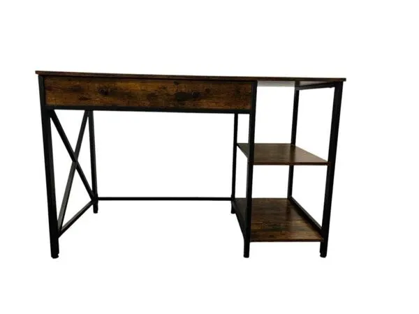 Illustration numéro 2 du produit Console, bureau vintage en bois avec cadre noir