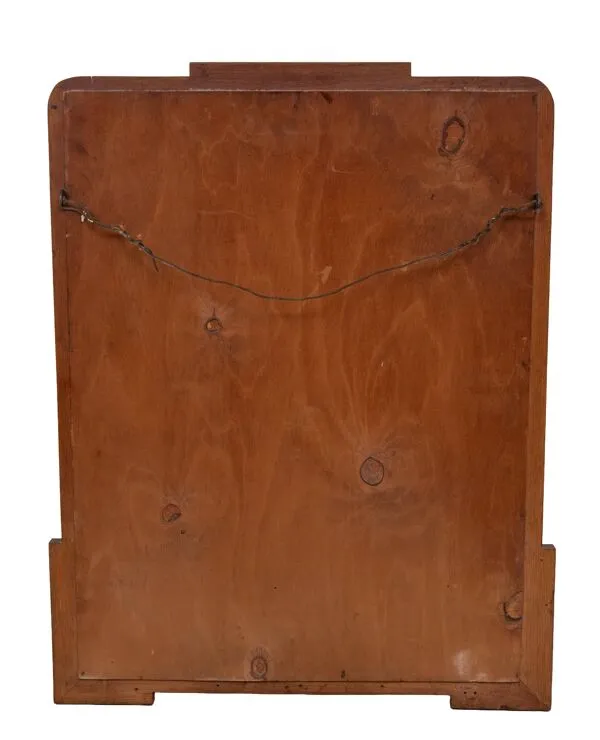 Illustration numéro 2 du produit Miroir Art Déco néerlandais, cadre en chêne, École d'Amsterdam, années 1920