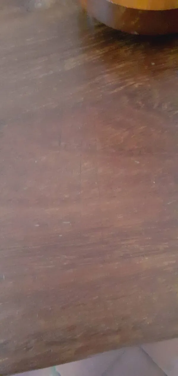 Illustration numéro 2 du produit Paire de table année 60 en métal tubulaire et  teck massif