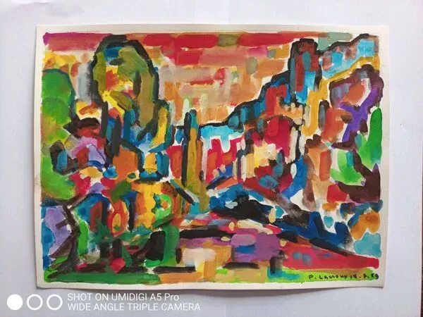 Illustration numéro 2 du produit pierre Lacroux (1909- 1993) Gouache sur papier 24 x 32 cm - de 1989 - (298)