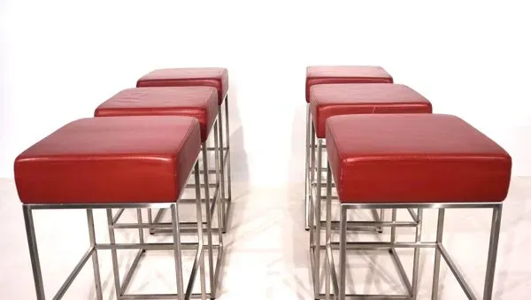 Illustration numéro 2 du produit Ensemble de 6 tabourets de bar De Sede DS 218/55 par Paolo Piva, 2000