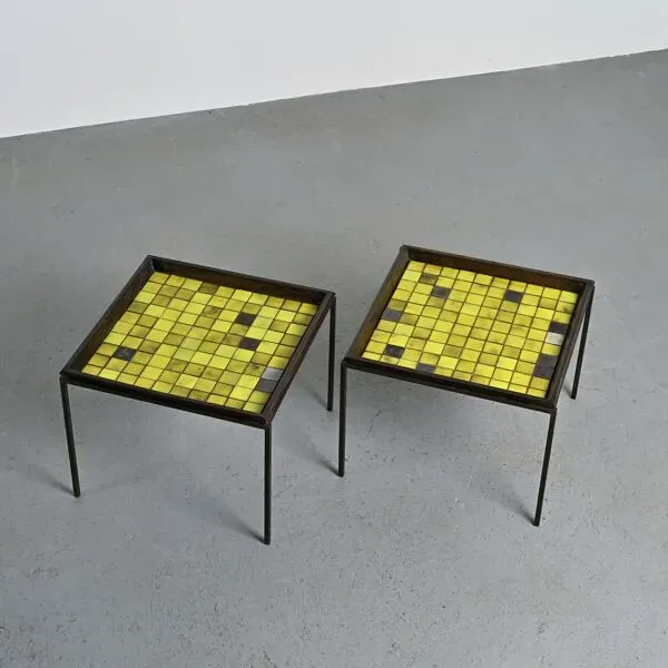 Illustration numéro 2 du produit Paire de tables basses par Mado Jolain & René Legrand, circa 1955