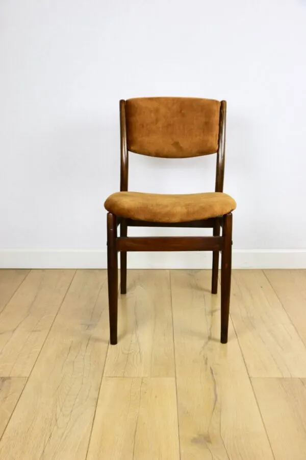 Illustration numéro 2 du produit Chaise courbée design vintage loft - kaki marron