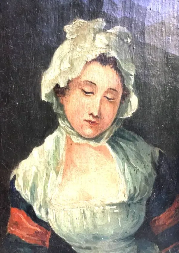 Illustration numéro 2 du produit École française de la fin du XVIIIeme.huile sur toile.portrait de jeune femme