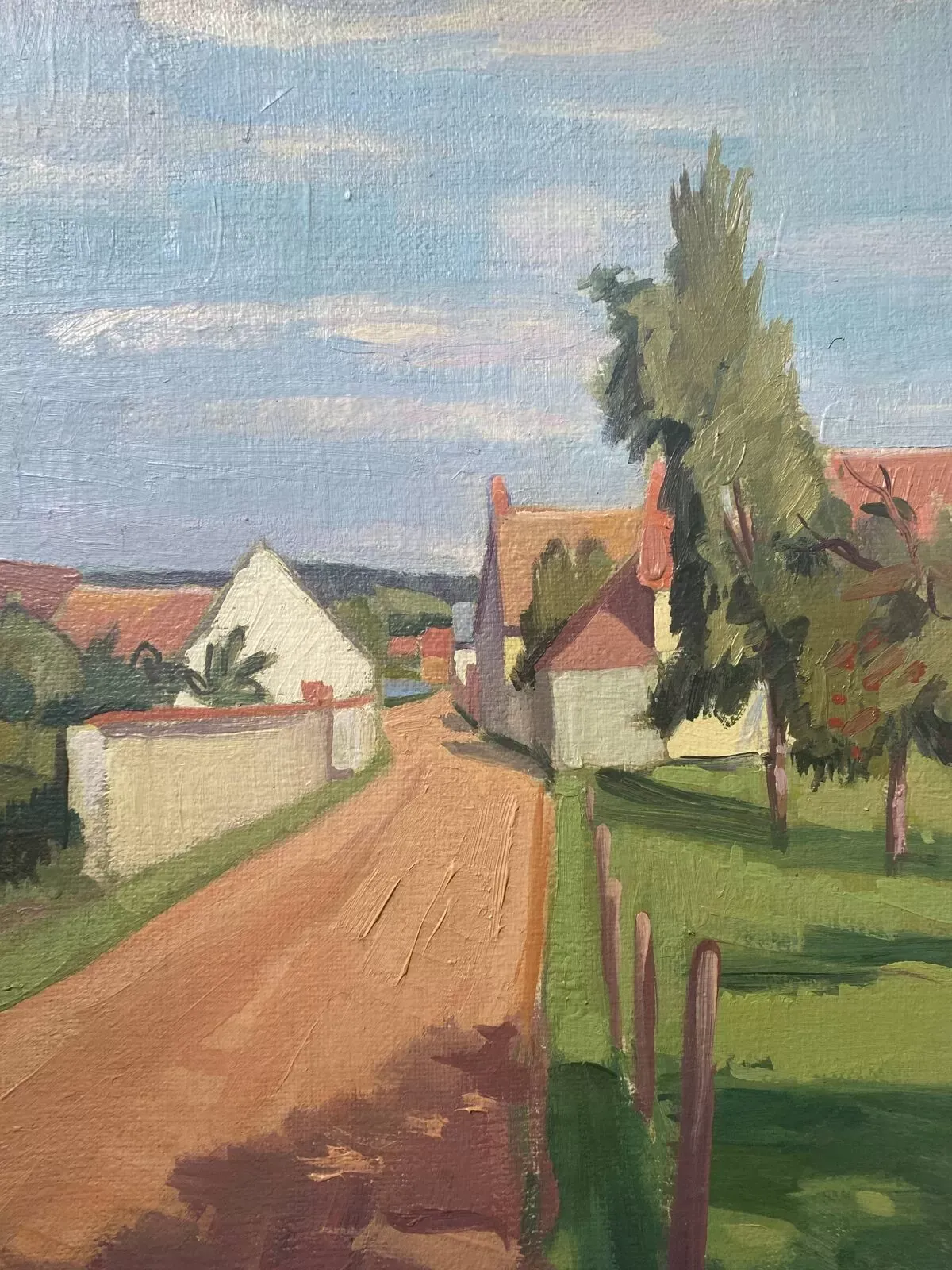 Illustration numéro 2 du produit Tableau HST ''Village de Jouy sur Eure'' par Léon Gaudeaux (1893 / 1947)