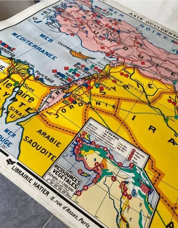 Illustration numéro 2 du produit Ancienne carte école Asie Occidentale (n 16 bis) - Edouard Bruley