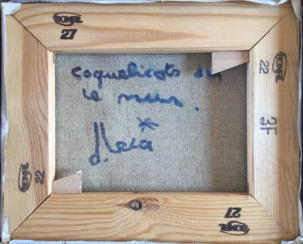 Illustration numéro 2 du produit Huile sur toile ''Coquelicots sur le mur'' de Dominique LECA (1938)