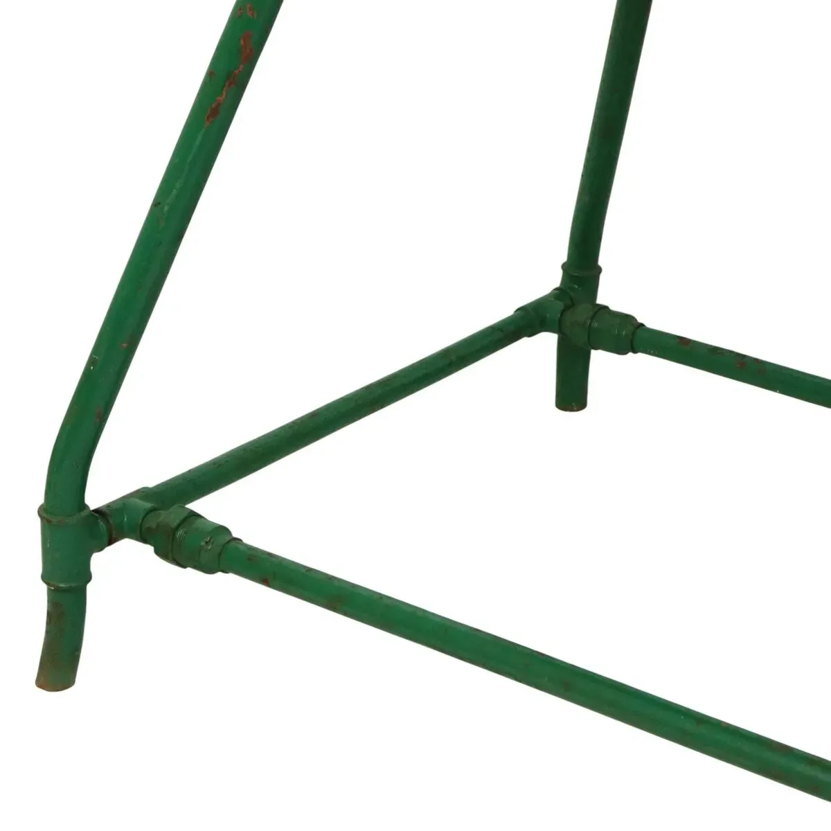 Illustration numéro 2 du produit Établi industriel vert unique en bois et métal, 160 cm