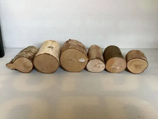 Illustration numéro 2 du produit Six bougeoirs en bois