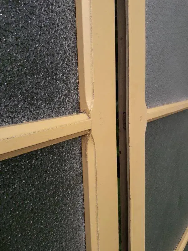 Illustration numéro 2 du produit Paire de portes coulissantes vitrées anciennes