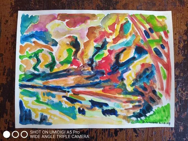 Illustration numéro 2 du produit pierre Lacroux (1909- 1993) Gouache sur papier 24 x 32 cm - de 1989 - (315)