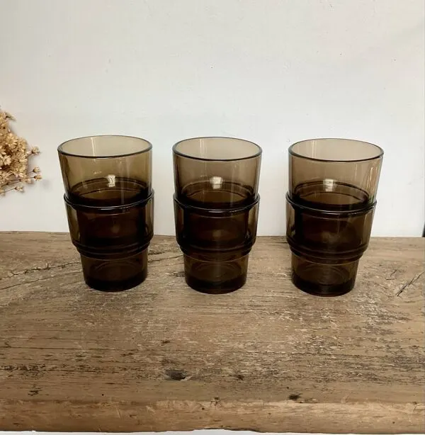 Illustration numéro 2 du produit 6 verres fumés vereco vintage
