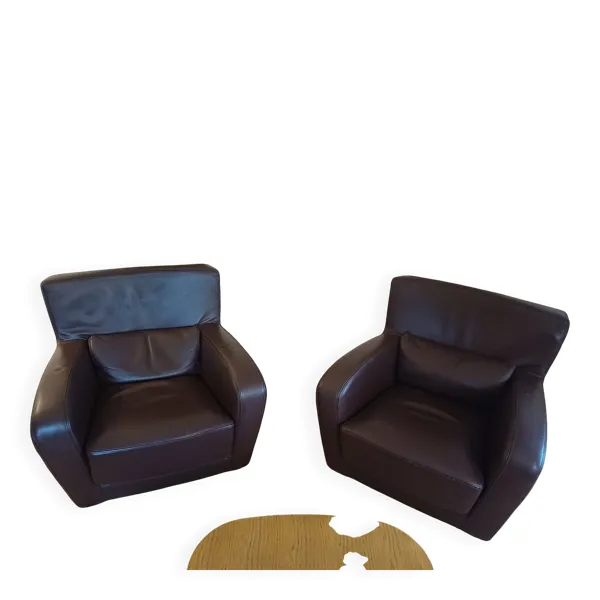 Illustration numéro 2 du produit Fauteuil club cuir cinna