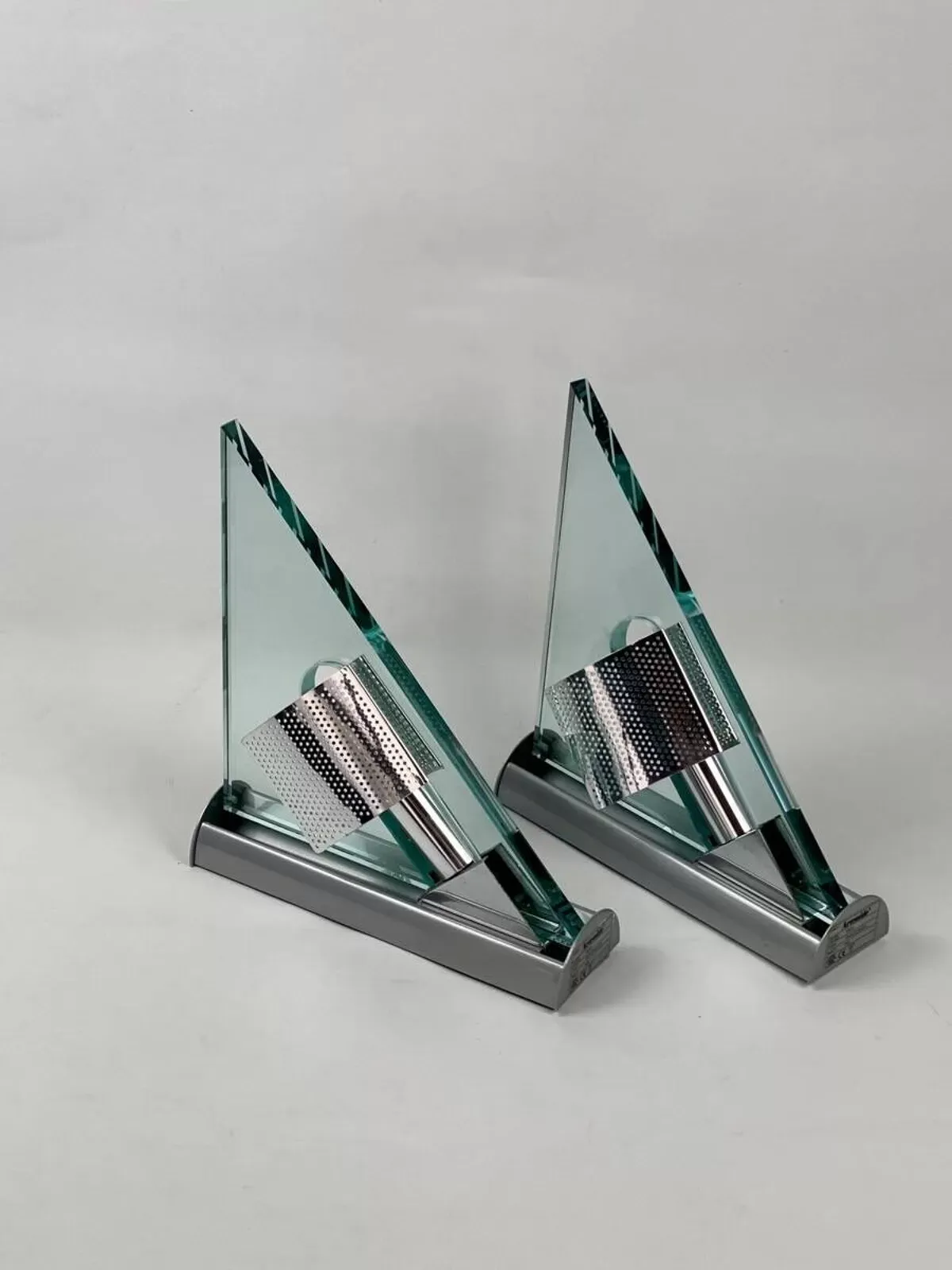 Illustration numéro 2 du produit Paire d'appliques vintage Icaro de Carlo Forcolini pour Artemide en verre et métal 1986