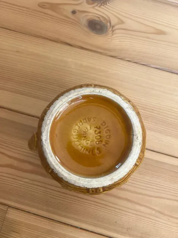 Illustration numéro 2 du produit pichet vintage de bistrot Digoin Sarreguemined tressé