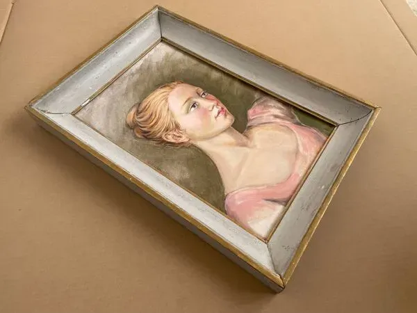 Illustration numéro 2 du produit Portrait, huile sur carton