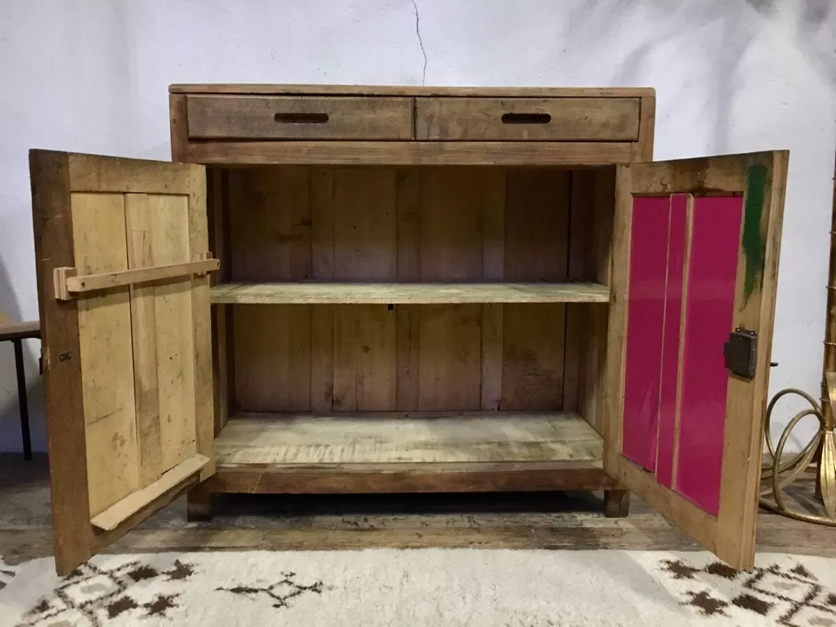 Illustration numéro 2 du produit Bahut buffet parisien du XXeme siècle 1900 en bois massif (hêtre)