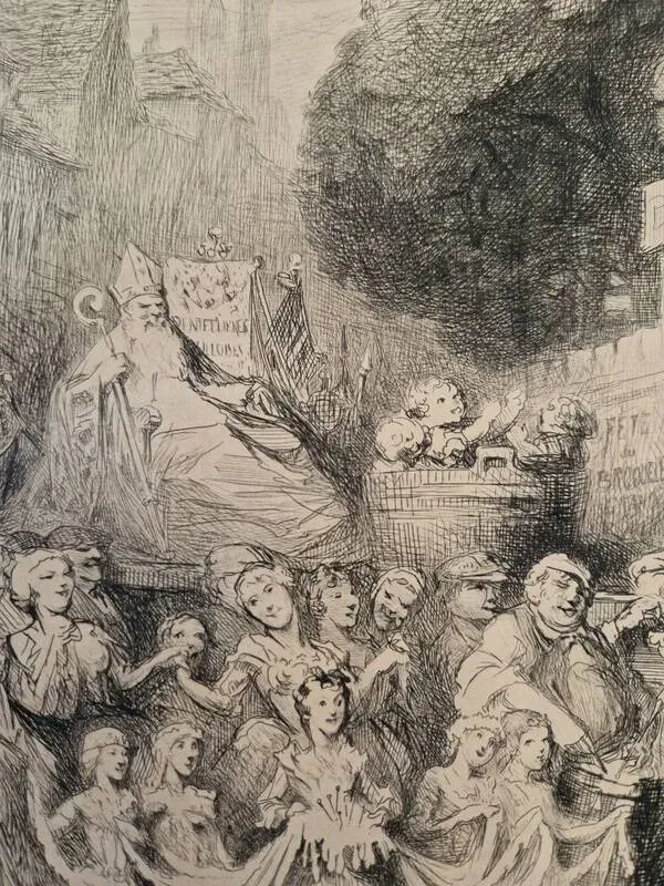 Illustration numéro 2 du produit Gravure à l'eau forte, Omer Désiré Bouchery (1882-1962)