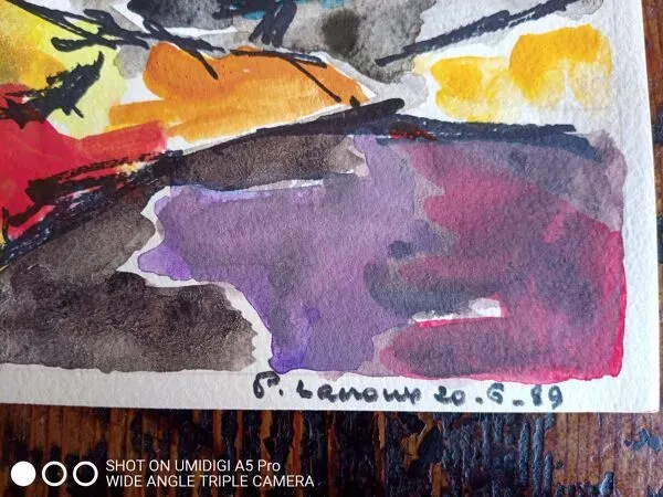 Illustration numéro 2 du produit Pierre Lacroux (1909- 1993) Gouache sur papier 24 x 32 cm - de 1989 - (293)