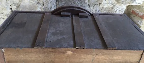 Illustration numéro 2 du produit Armoire parisienne à vitrage granité - vintage 1950