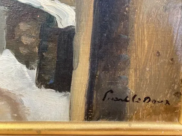 Illustration numéro 2 du produit Picart le doux (charles), huile sur panneau paysage de neige signé 1937