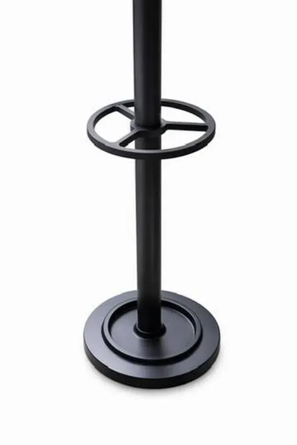 Illustration numéro 2 du produit Porte-manteau Unilux vintage – métal noir et bois – design années 80/90