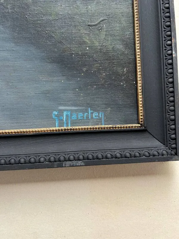 Illustration numéro 2 du produit Chaumière de Flandre, Huile sur carton, G. Maerten XXe