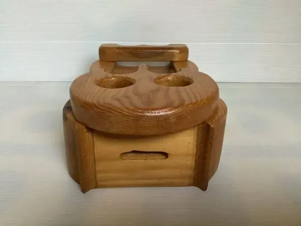 Illustration numéro 2 du produit Tirelire hibou chouette bois scandinave et plexiglass