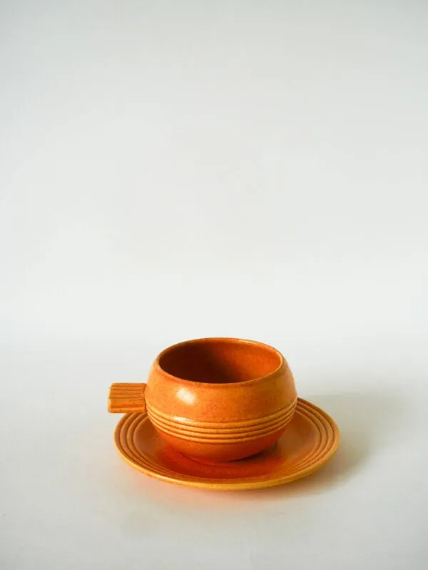 Illustration numéro 2 du produit Paire de déjeuners en grès, Made in France, 1970