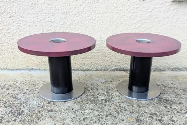 Illustration numéro 2 du produit Table basse vintage années 70 avec rafraîchisseur intégré – esprit lou