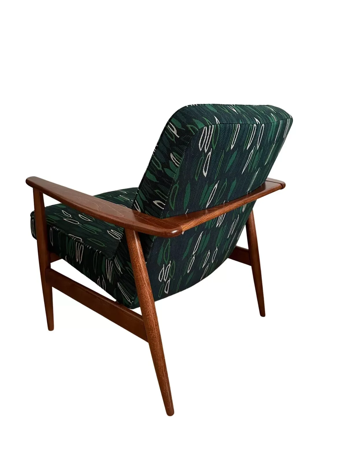 Illustration numéro 2 du produit Ensemble de fauteuils vintage par Juliszu Kędziorek en jacquard vert, 1960
