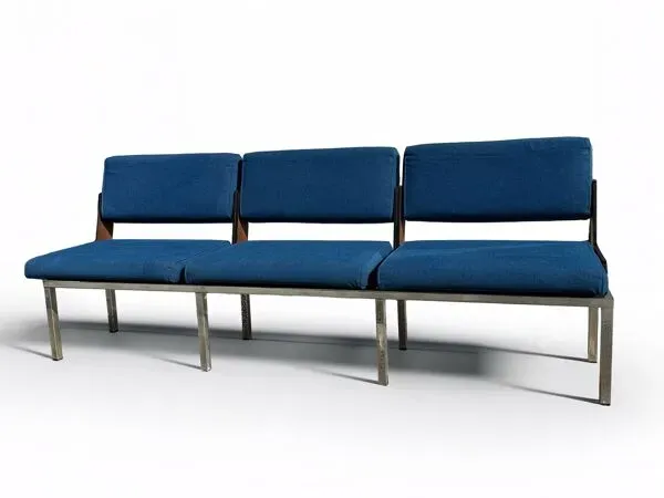 Illustration numéro 2 du produit Banc vintage bleu des années 1960 par Roger Tallon