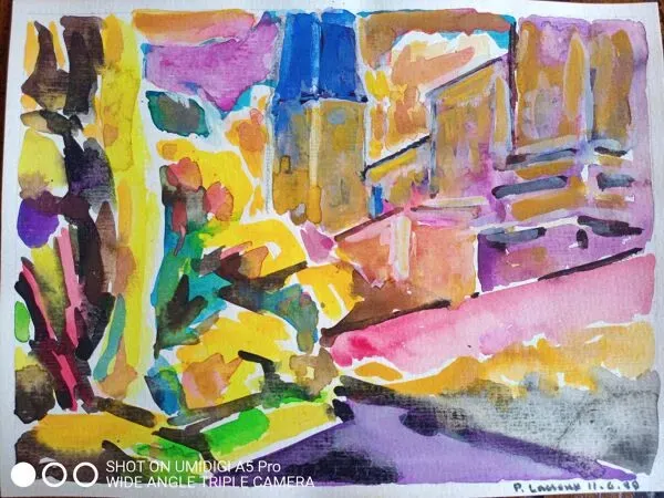 Illustration numéro 2 du produit Pierre Lacroux (1909- 1993) Gouache sur papier 24 x 32 cm - de 1989 - (292)