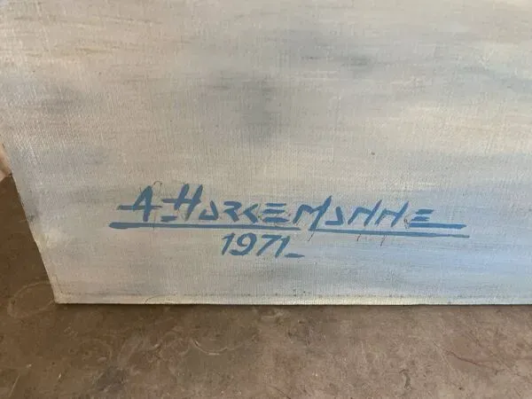 Illustration numéro 2 du produit Paysage d’hiver signé de 1971